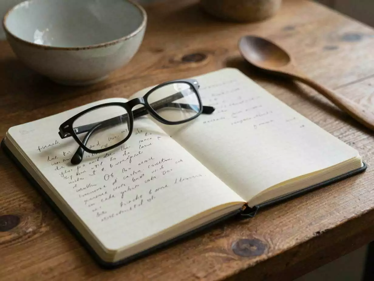 Il quaderno da cui vengono molte di queste ricette, scritto a mano negli anni.