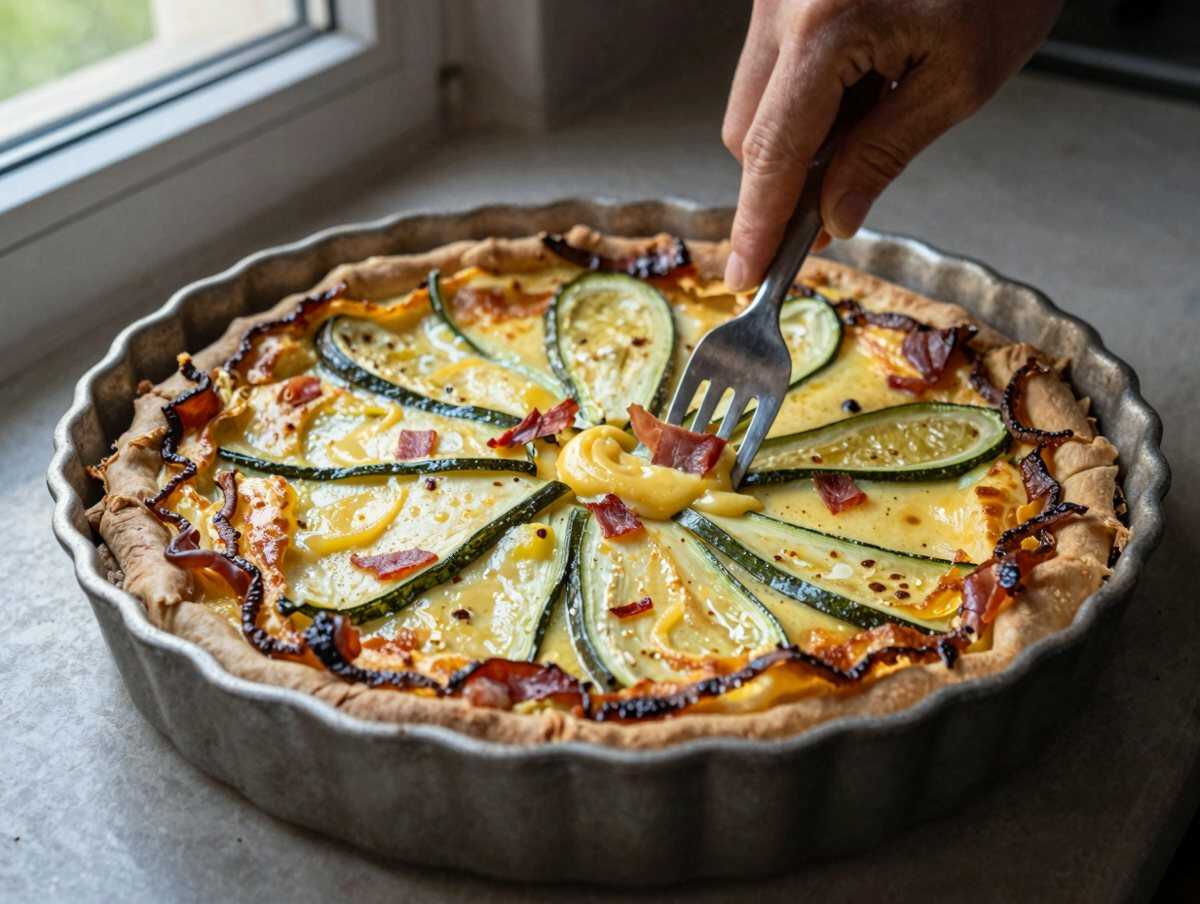 Farcire la quiche — Quiche con zucchine e pancetta croccante, come in rosticceria ma fatta in casa