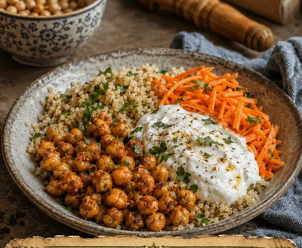 Quinoa Bowl con Ceci Croccanti al Forno