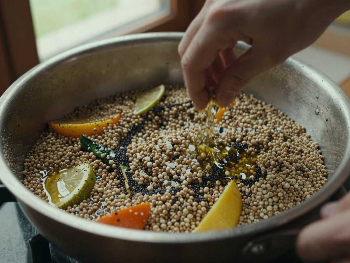 4. Preparare il condimento — Quinoa con Verdure Grigliate: la Ricetta Light Colorata e Completa Pronta in 25 Minuti