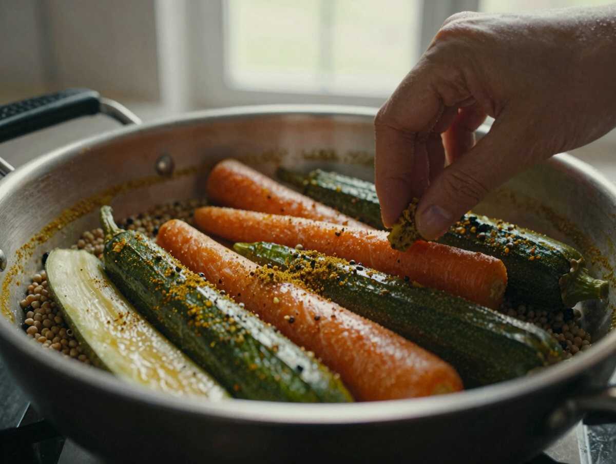 Saltare con il curry — Quinoa con Verdure Saltate e Curry