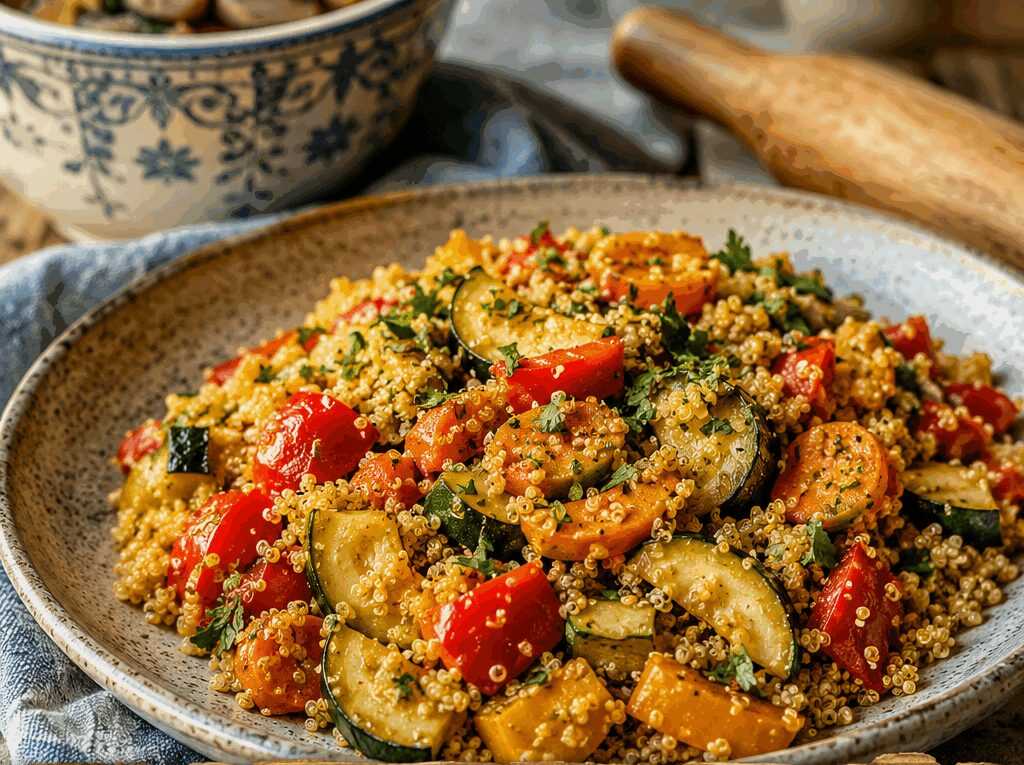 Quinoa con Verdure Saltate e Curry