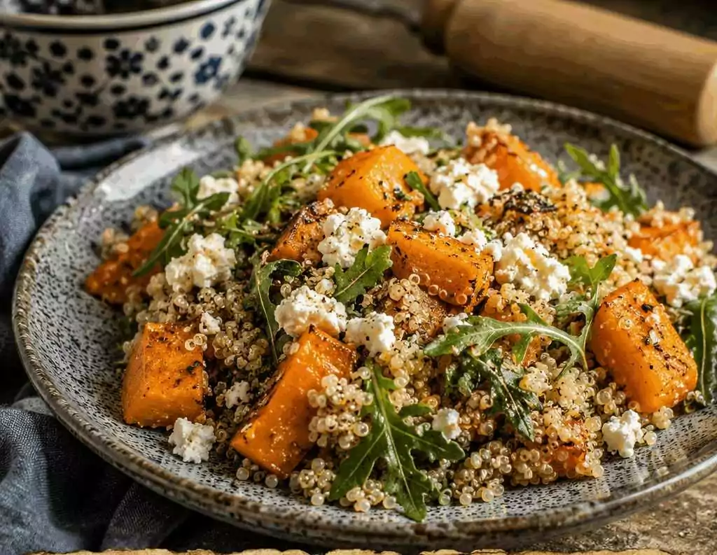 Quinoa con Zucca Arrosto e Feta