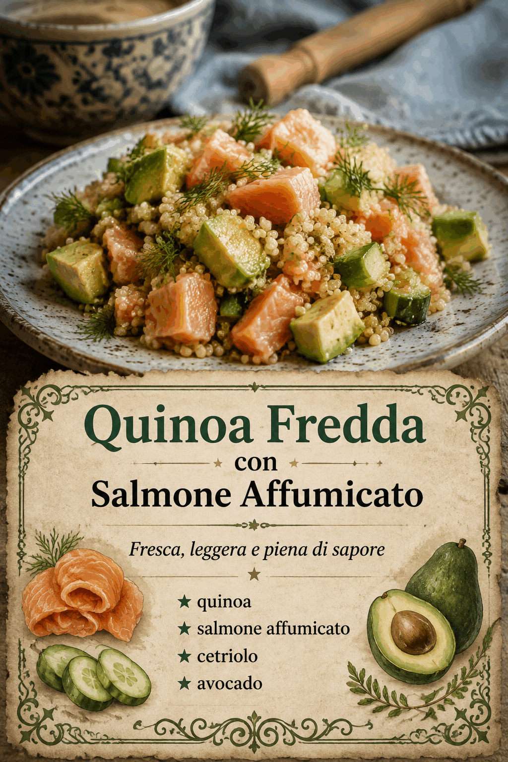 Quinoa Fredda con Salmone Affumicato