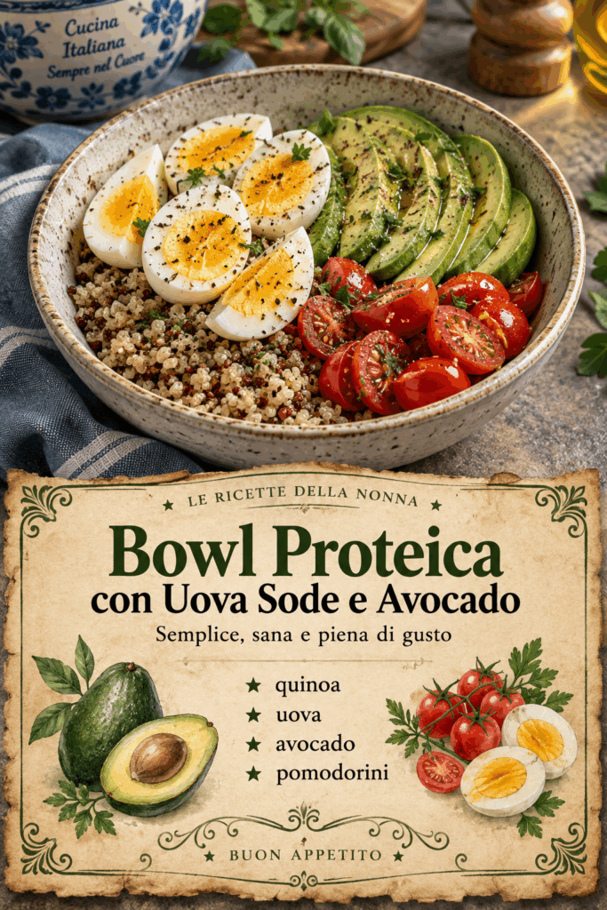 Bowl Proteica con Uova Sode e Avocado
