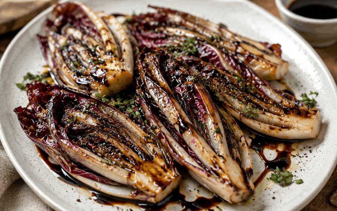 Radicchio Grigliato con Aceto Balsamico: la Ricetta Raffinata e Saporita Pronta in 15 Minuti
