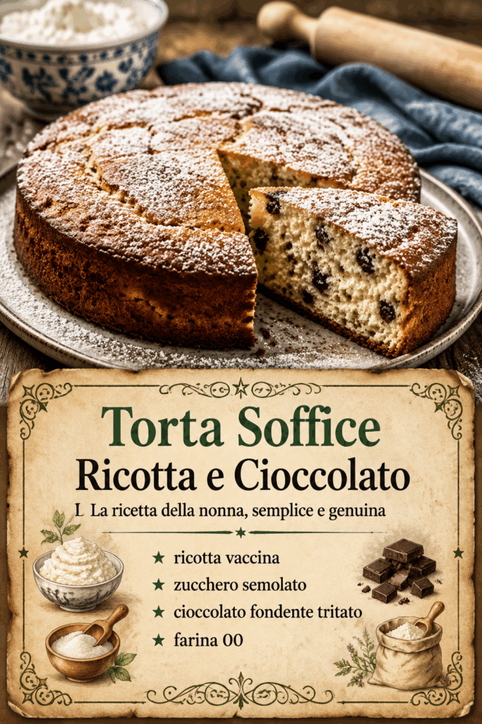 Torta Soffice Ricotta e Cioccolato
