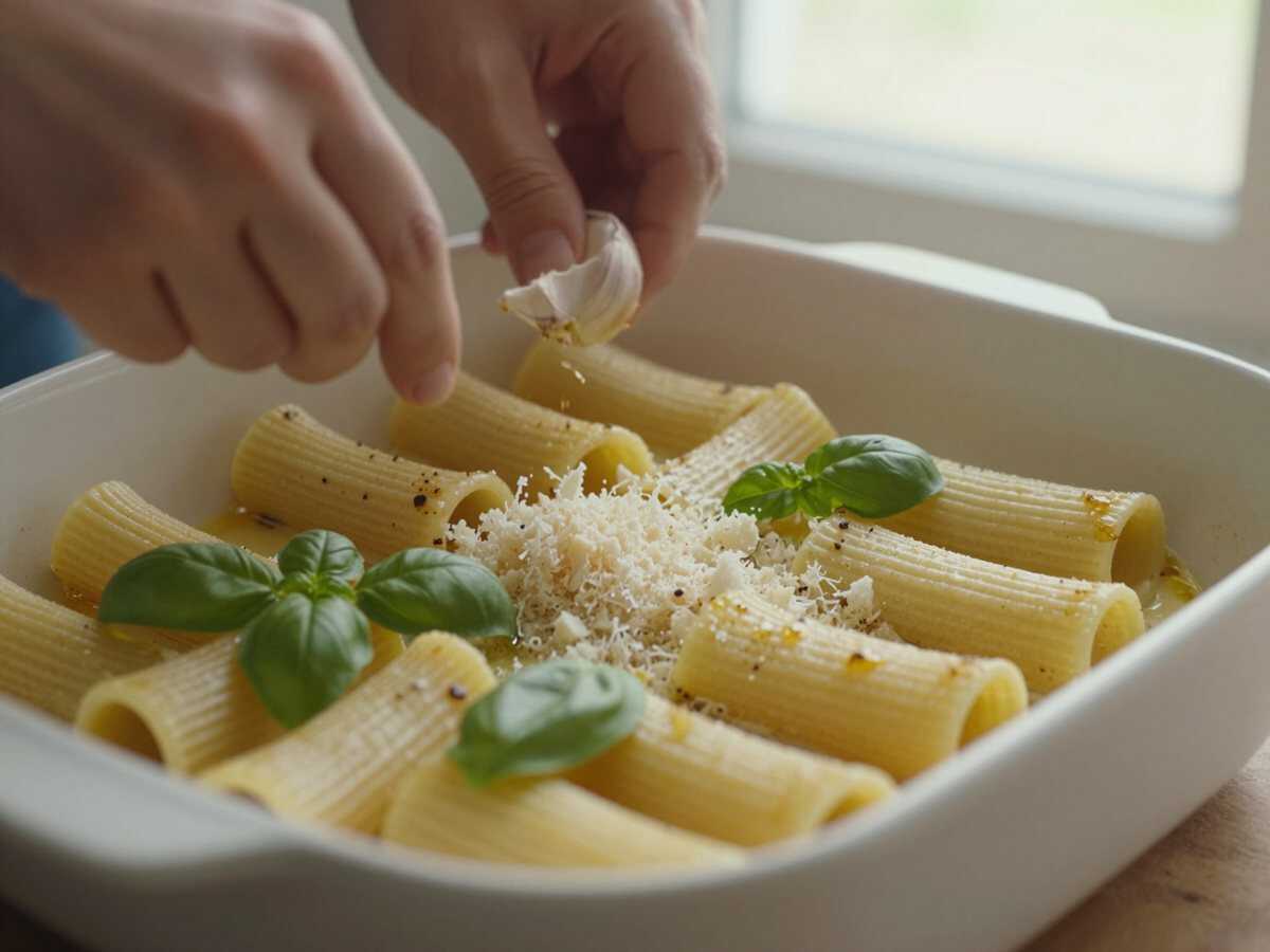 Preparare la crema di melanzane — Rigatoni alla Crema di Melanzane Affumicata
