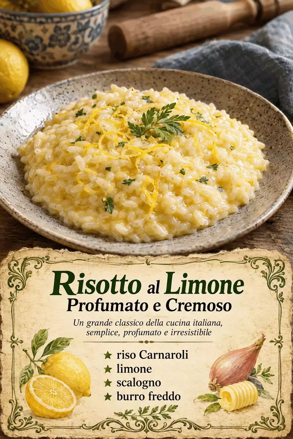 Risotto al Limone Profumato e Cremoso
