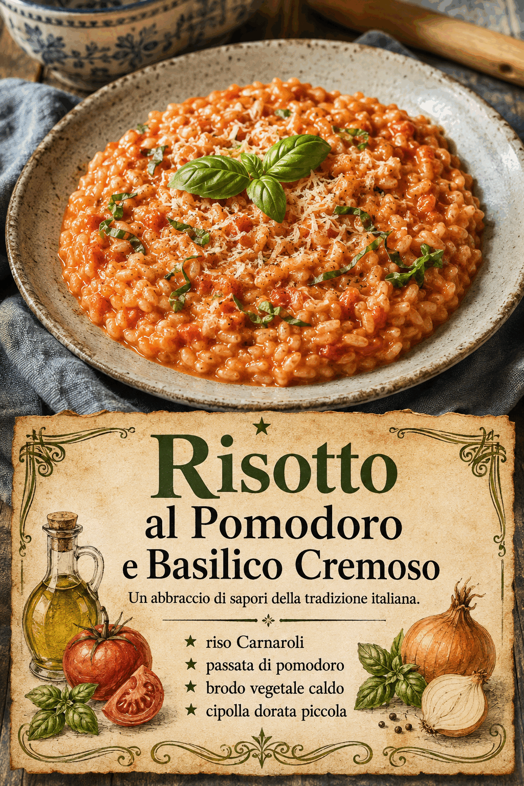 Risotto al Pomodoro e Basilico Cremoso