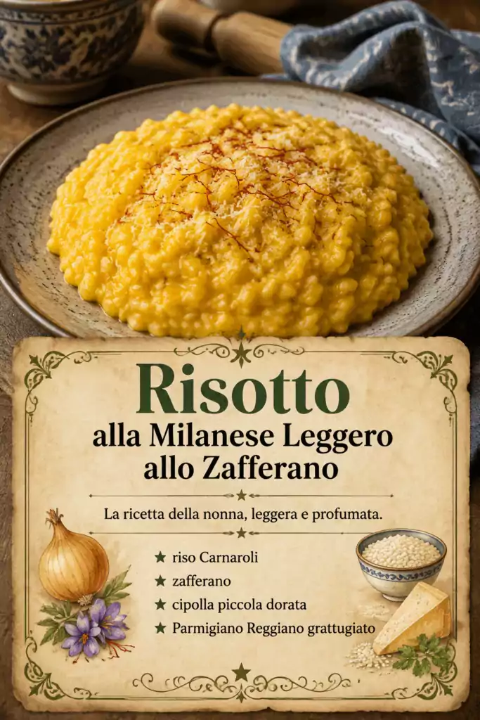 Risotto alla Milanese Leggero allo Zafferano
