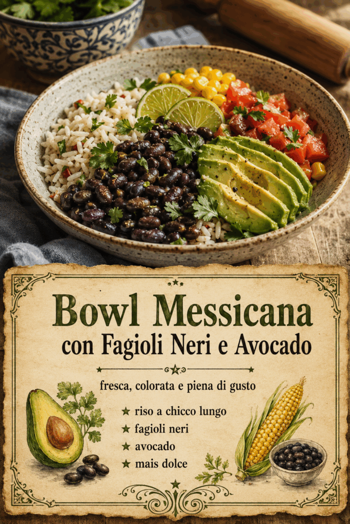 Bowl Messicana con Fagioli Neri e Avocado