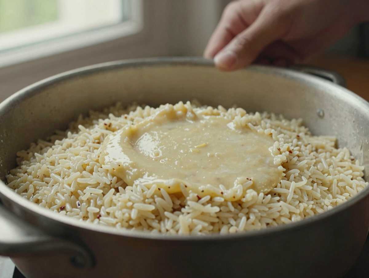 Rendere il riso cremoso — Riso al Latte Light per la Colazione