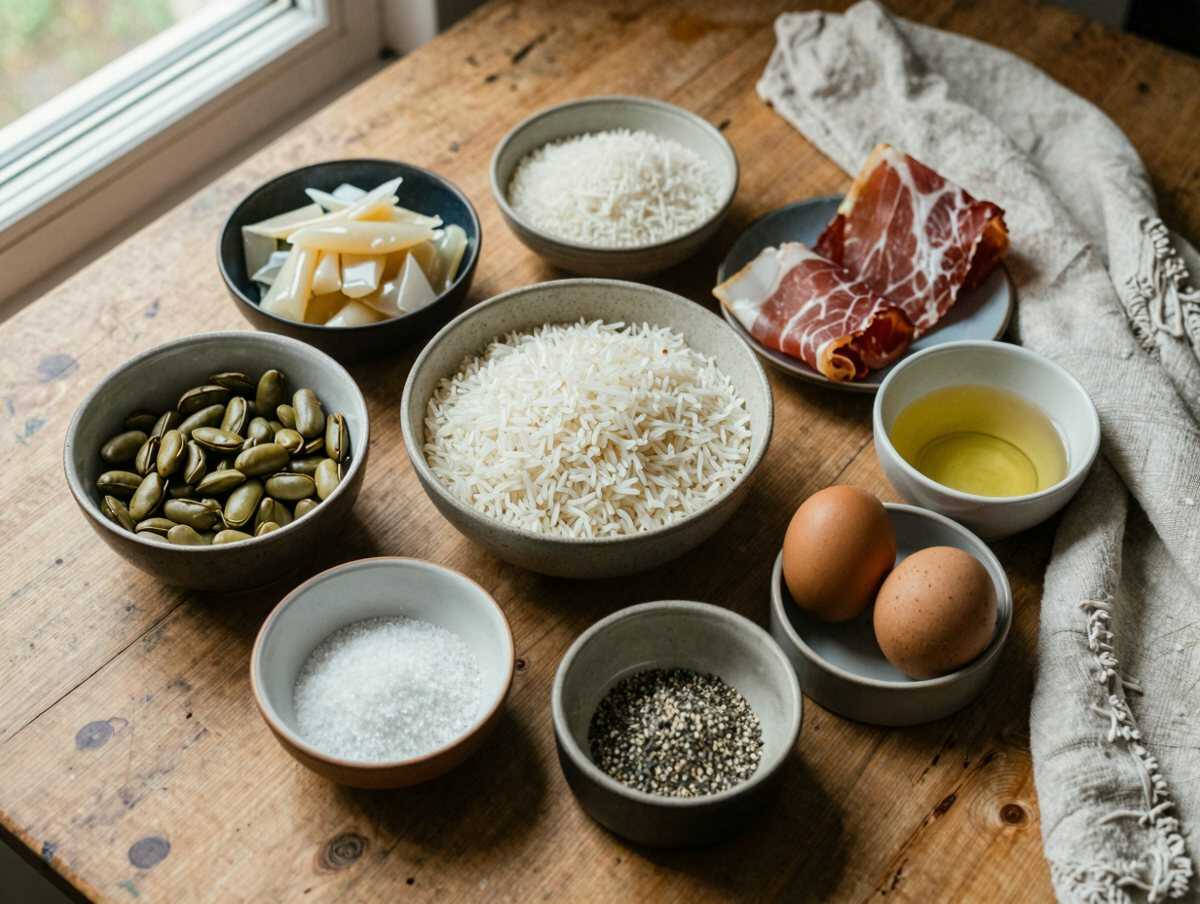 Gli ingredienti per Riso alla Cantonese Fatto in Casa Light