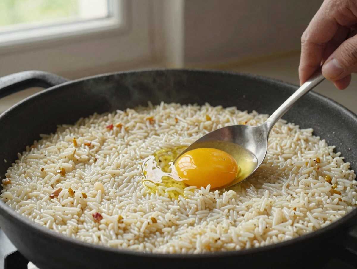 Cuocere le uova — Riso alla Cantonese Fatto in Casa Light