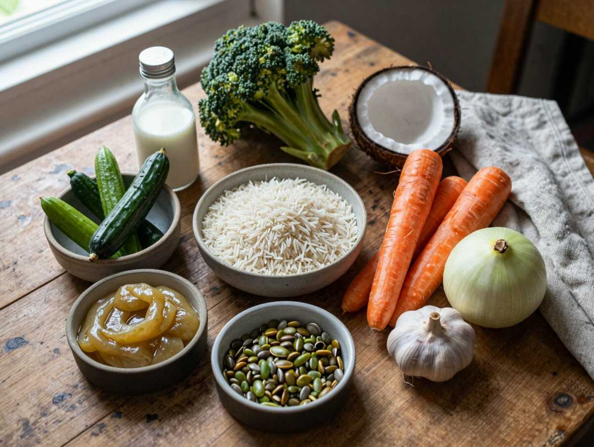 Gli ingredienti per Riso Basmati con Curry di Verdure