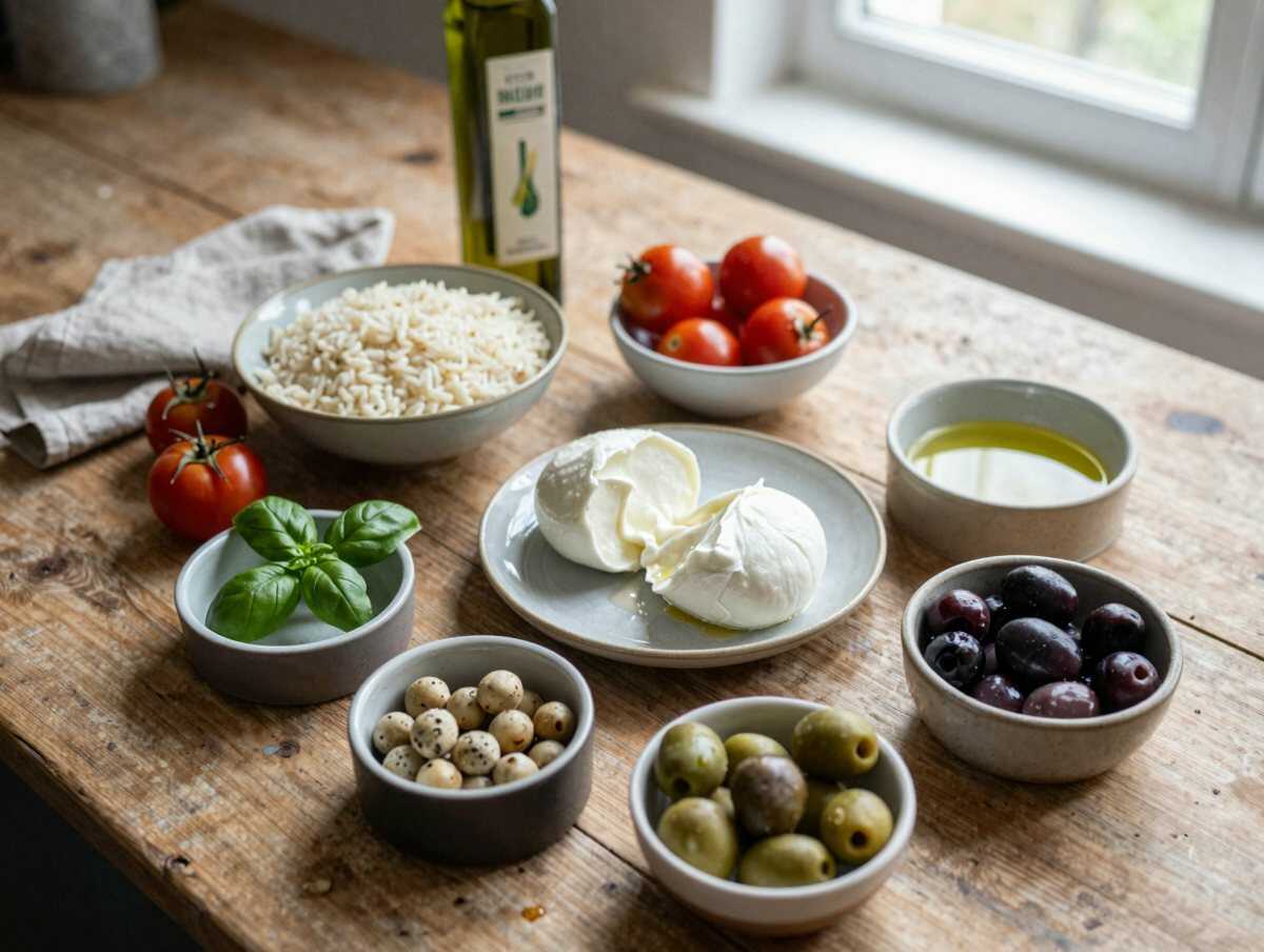 Gli ingredienti per Riso Freddo alla Pizzaiola