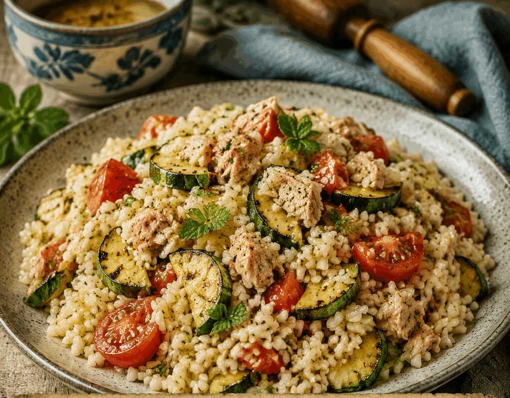 Riso Freddo Tonno e Zucchine Grigliate