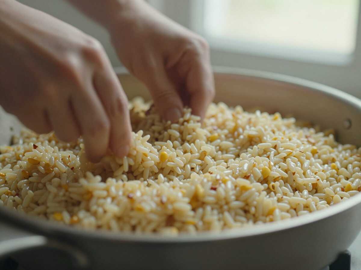 Tostare il riso — Riso Pilaf alle Erbe Aromatiche