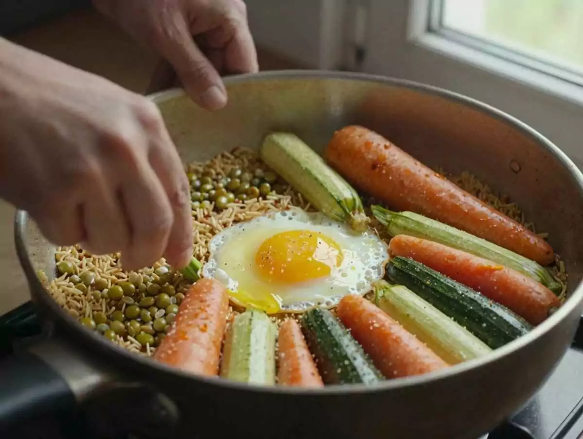 Salta le verdure — Riso Saltato all’Asiatica con Uovo e Verdure