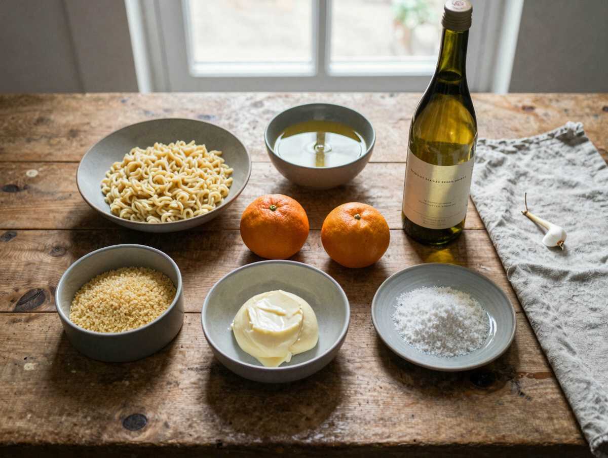 Gli ingredienti per Risotto agli Agrumi Fresco e Delicato