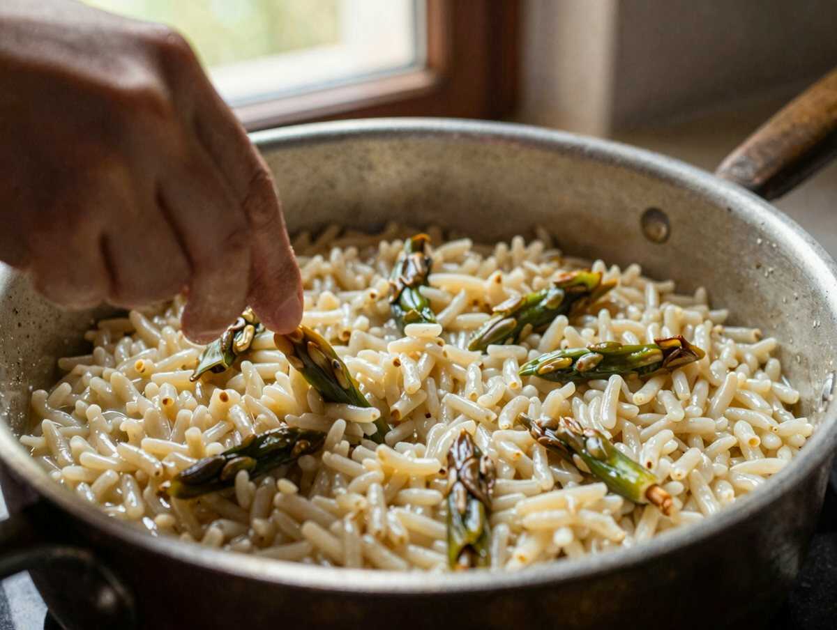 4. Tosta il riso — Risotto agli Asparagi Bianchi di Bassano – Veneto