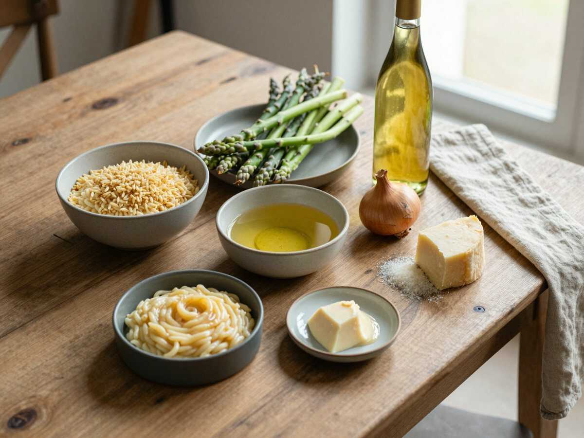 Gli ingredienti per Risotto agli Asparagi Cremoso e Leggero