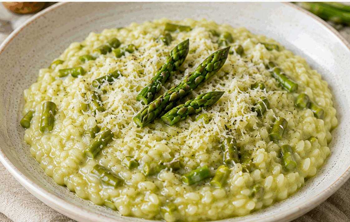 Risotto agli Asparagi e Parmigiano: la Ricetta Delicata e Vellutata Ideale per un Pranzo Speciale