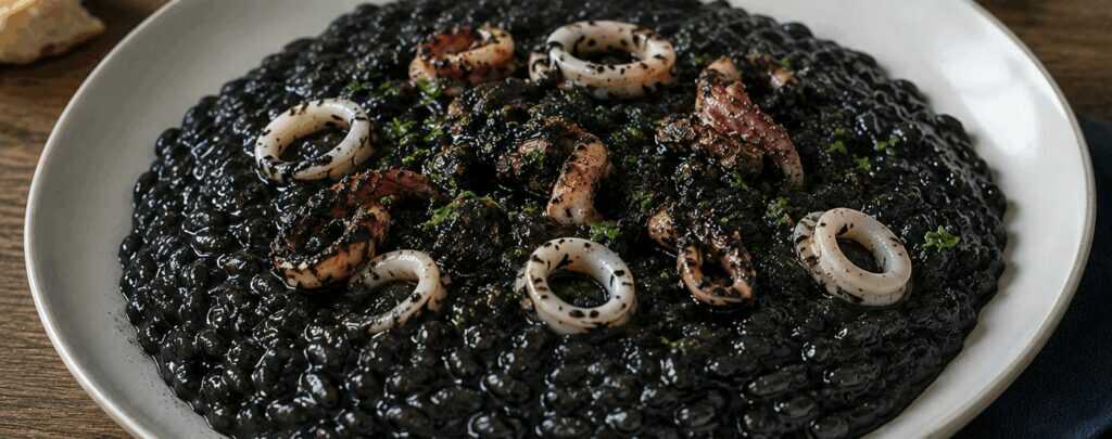 Risotto al Nero di Seppia alla Veneziana – Veneto 🦑🖤