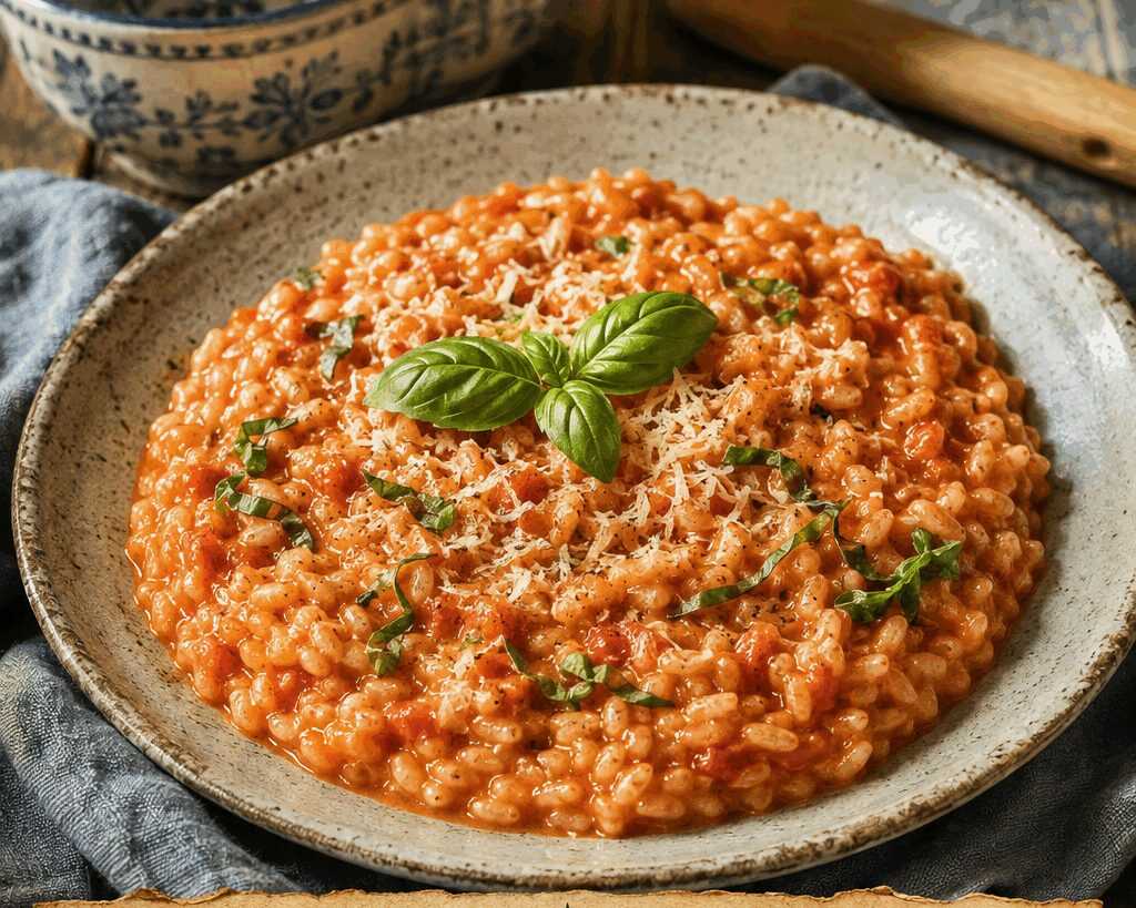 Risotto al Pomodoro e Basilico Cremoso
