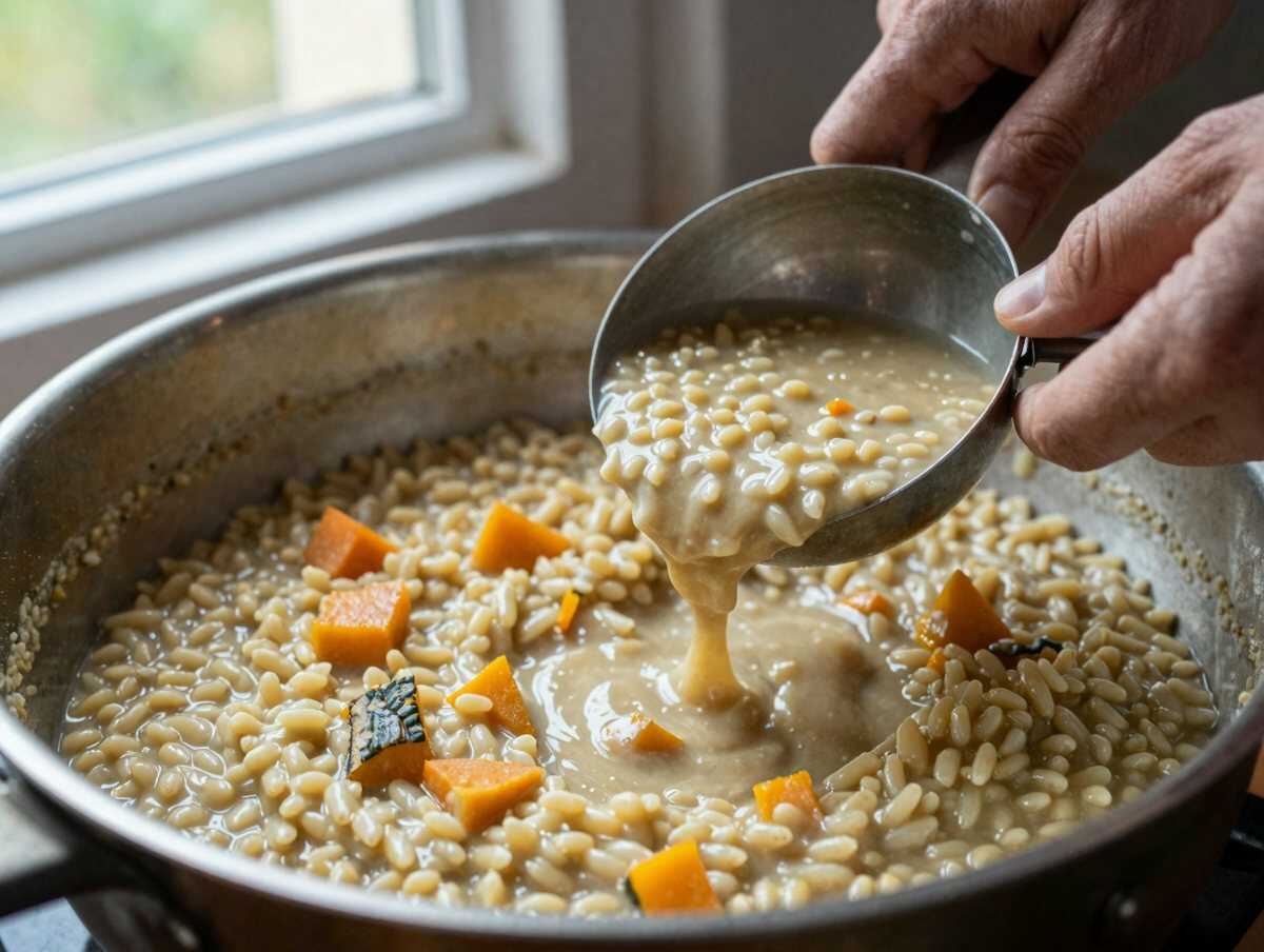 4. Portare a cottura — Risotto alla Zucca e Gorgonzola