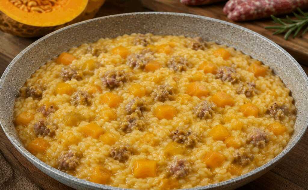 Risotto con zucca e salsiccia mantovana (Lombardia)