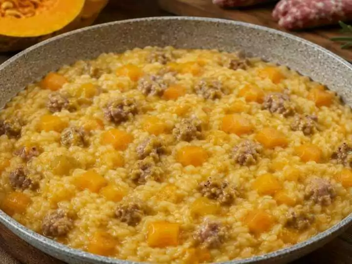 Risotto con zucca e salsiccia mantovana (Lombardia)