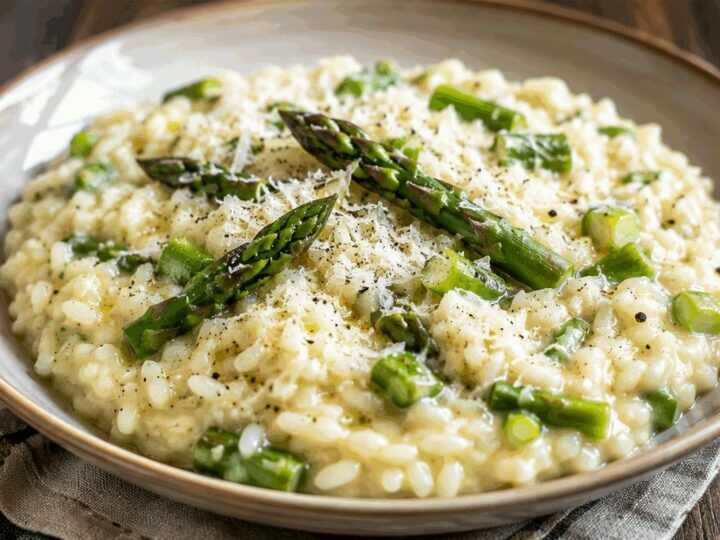Risotto Cremoso agli Asparagi Verdi e Pecorino Romano: un Classico della Cucina Italiana