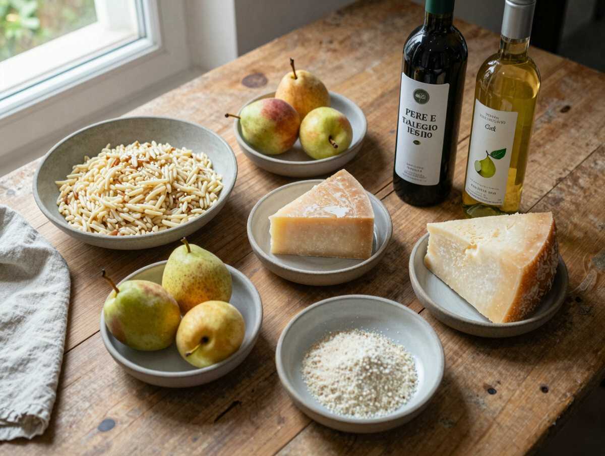 Gli ingredienti per Risotto Pere e Taleggio Alleggerito