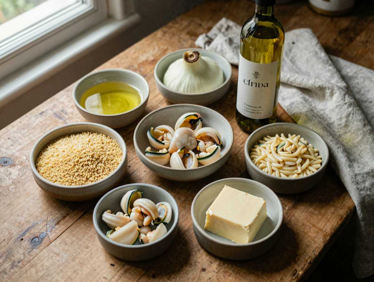 Gli ingredienti per Risotto Zucchine e Gamberetti Cremoso