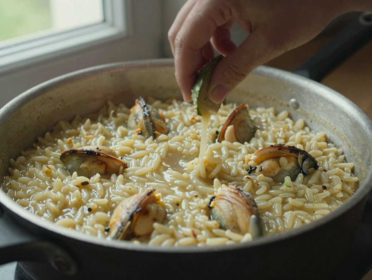 Porta a cottura — Risotto Zucchine e Gamberetti Cremoso