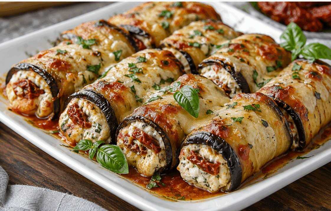 Rotolini di Melanzane con Ricotta e Pomodori Secchi: la Ricetta Sfiziosa e Ricca di Gusto per Stupire gli Ospiti