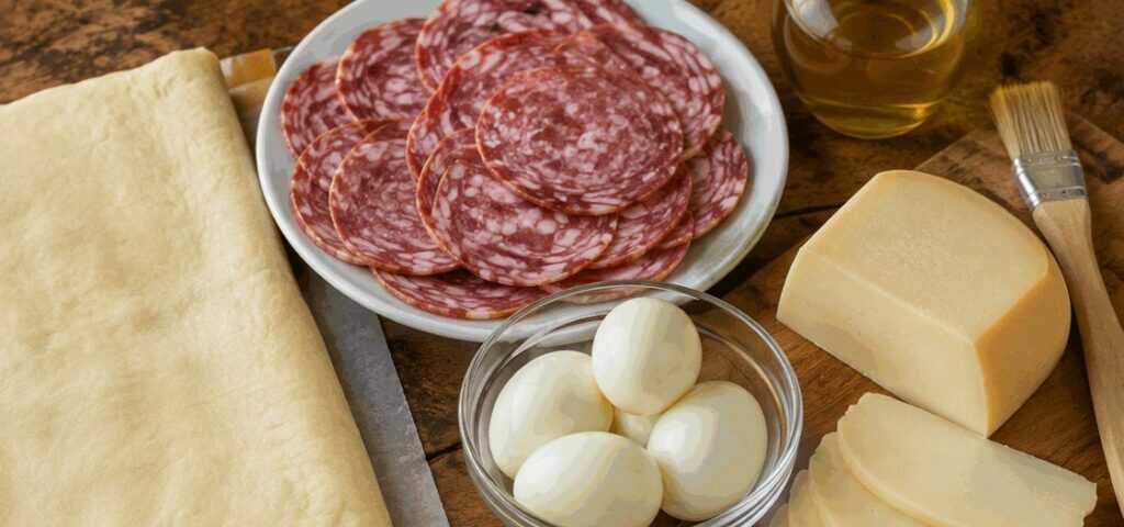 Rustico Napoletano con Salame, Provolone e Uova Sode: una specialità della tradizione campana