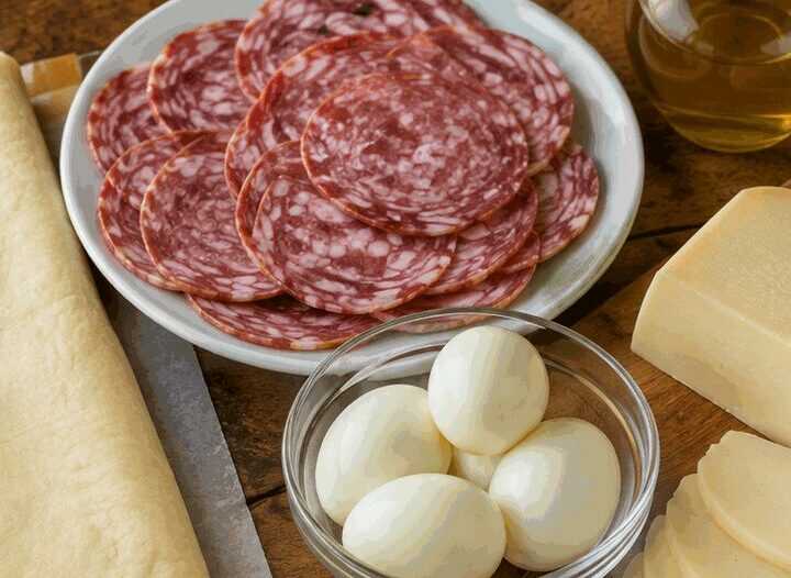 Rustico Napoletano con Salame, Provolone e Uova Sode: una specialità della tradizione campana