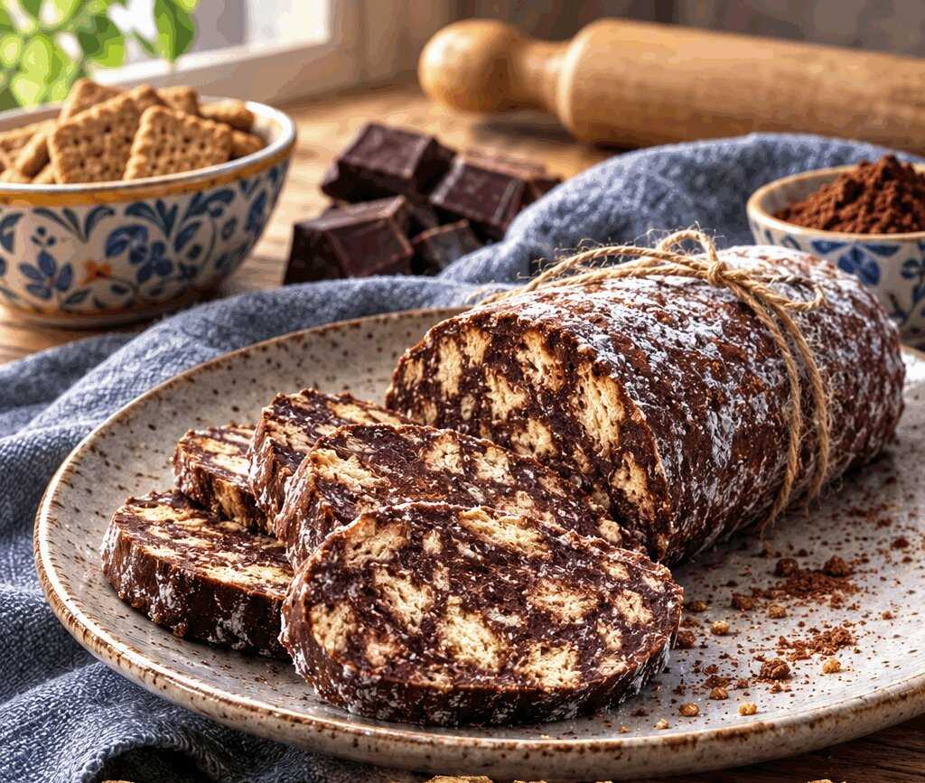 Salame di Cioccolato Light Senza Uova