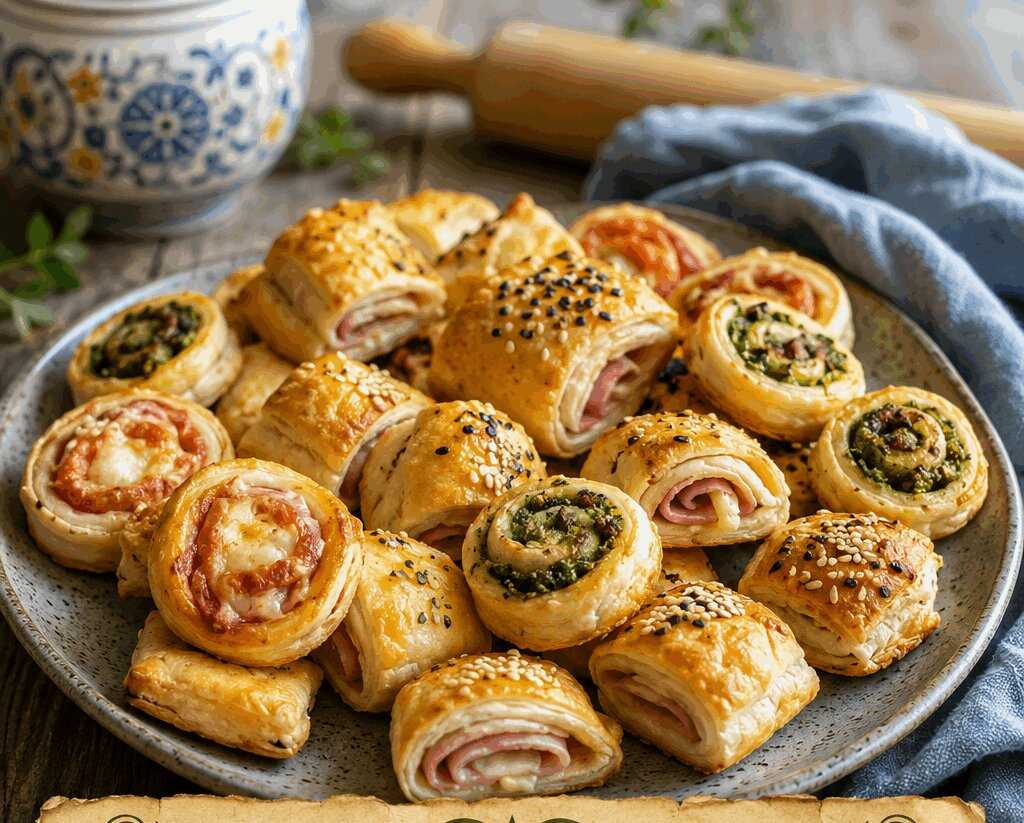 Salatini di sfoglia misti per il buffet perfetti per il buffet di compleanno