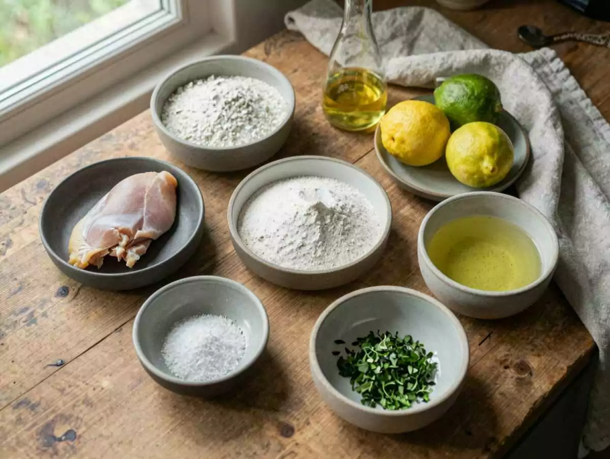 Gli ingredienti per Scaloppine di Pollo al Limone Light