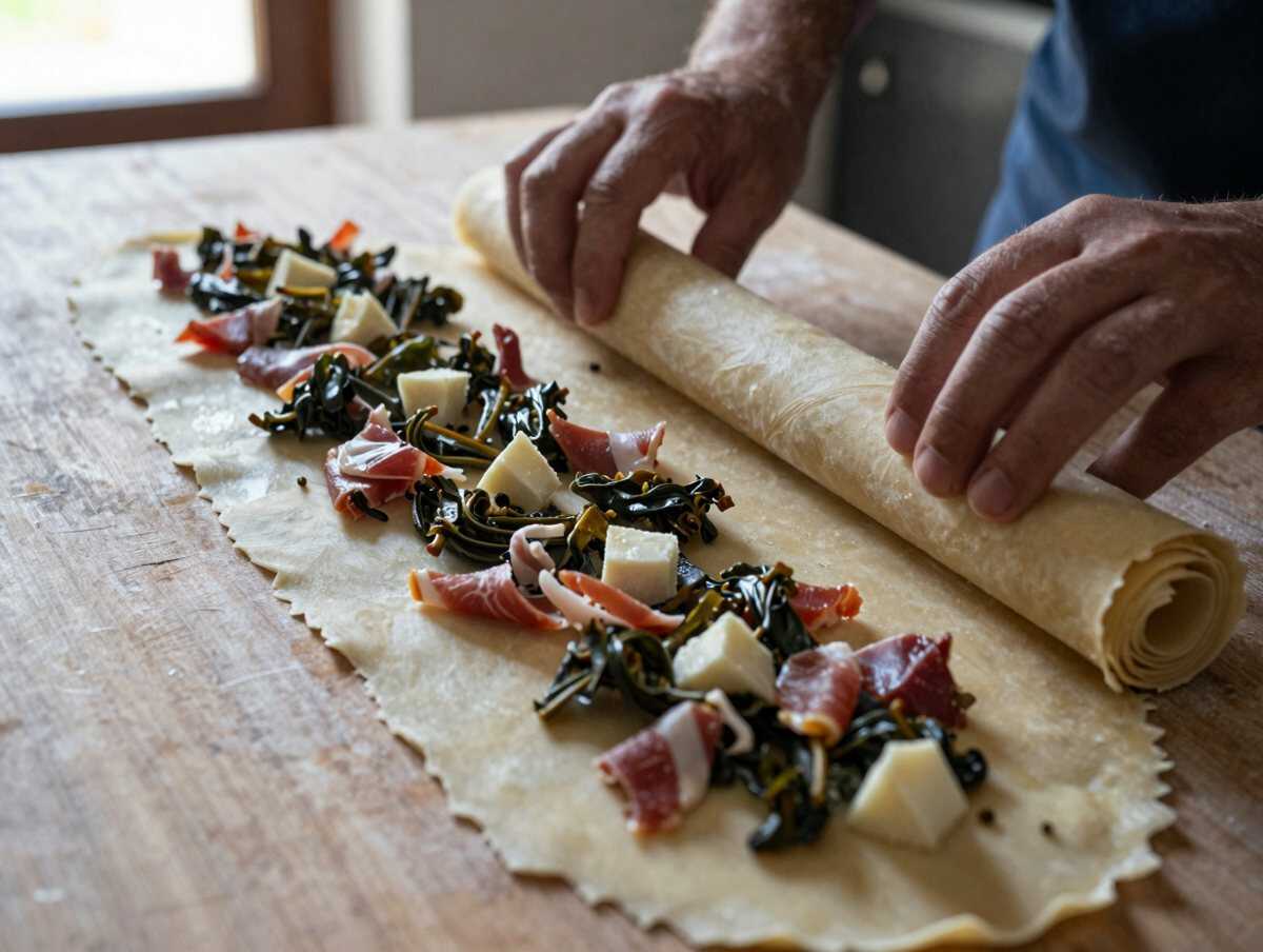 Prepara la sfoglia — Sfoglia rustica con friarielli e salsiccia per un buffet delle feste che lascia tutti a bocca aperta