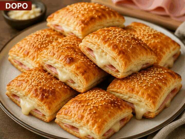 Sfogliatine al Prosciutto e Scamorza: la Ricetta Veloce e Filante Pronta in 25 Minuti