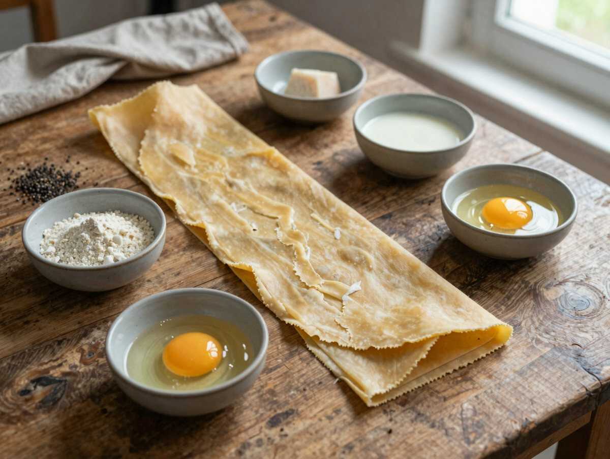Gli ingredienti per Sfoglie croccanti al pecorino e pepe, l’antipasto furbo per l’apericena con gli amici