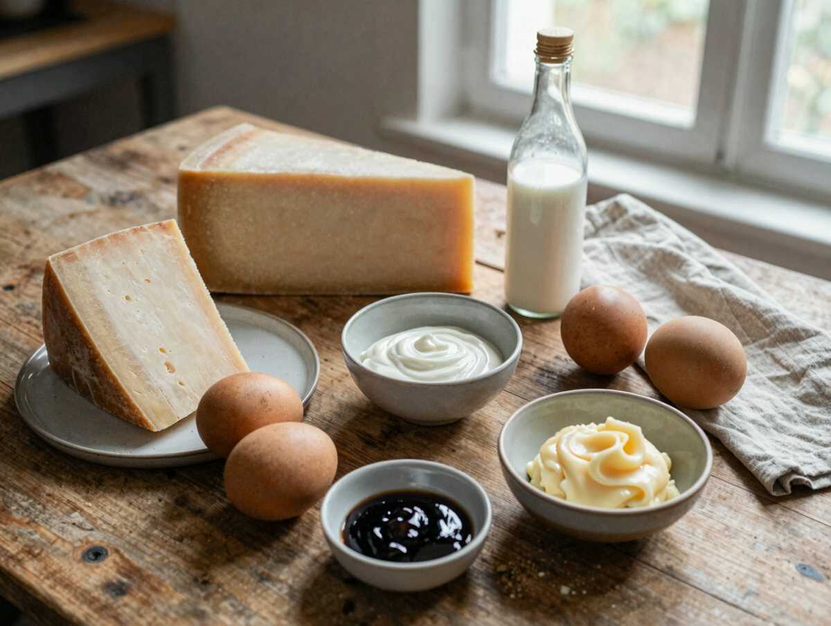 Gli ingredienti per Sformatini di parmigiano con crema al balsamico con il trucco per farne 50 in mezz’ora