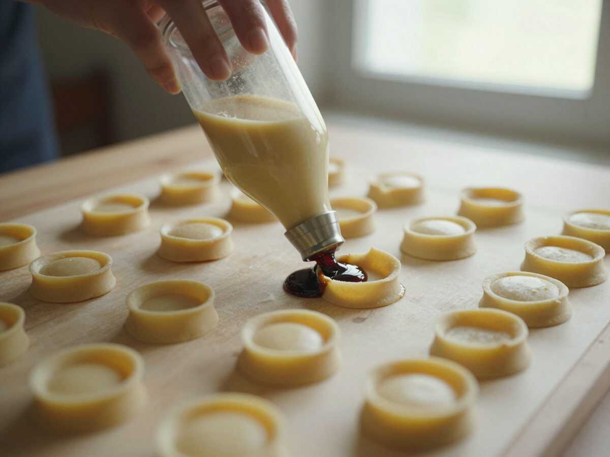 Riempi velocemente gli stampi — Sformatini di parmigiano con crema al balsamico con il trucco per farne 50 in mezz’ora