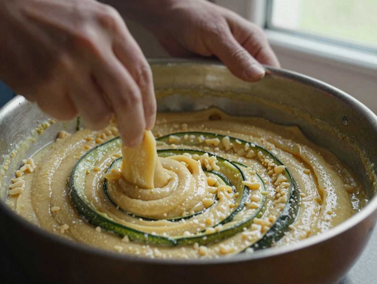 Un passaggio della preparazione — Sformatini di Zucchine e Parmigiano