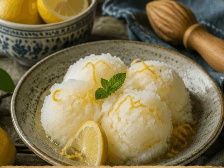 Sorbetto al Limone Fatto in Casa